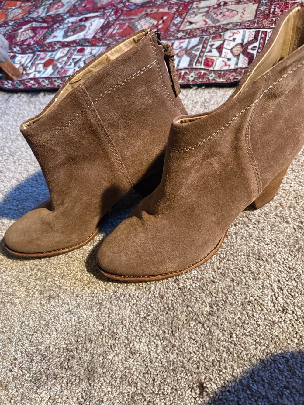 Splendid Taupe Suede Ankle Booties